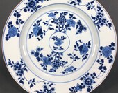 Large Kangxi Chinese Charger Plate With Floral Decoration 18th c Export 11.2