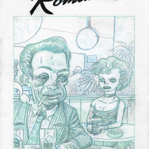 Romantische Plakat Bleistifte-Original-Kunst