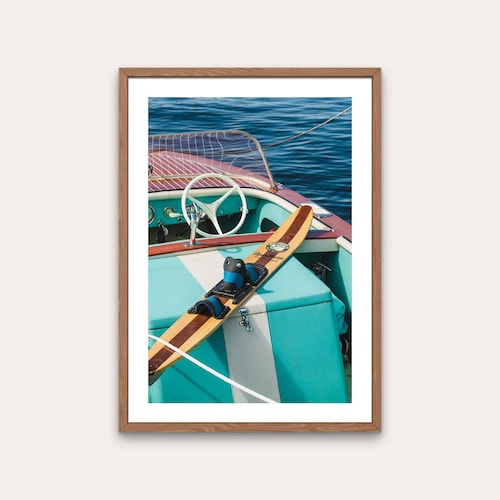 Vintage Wooden Boat Print Coastal Wall Art Lake House Decor Etsy