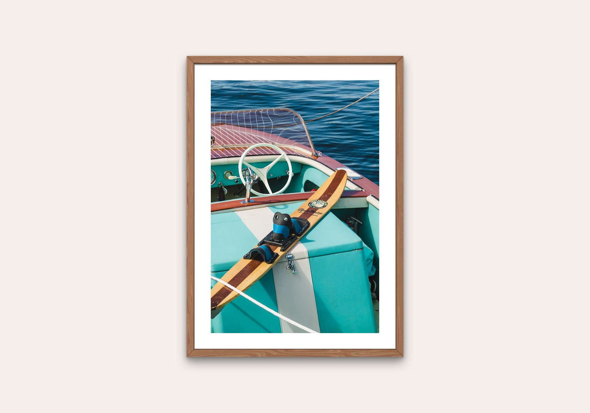 Waterski Boat Print Lake Wall Art Digital Download Travel Etsy