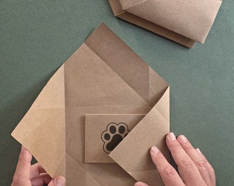 Origami Portafogli Di Carta Paw, Portafoglio Di Carta Origami