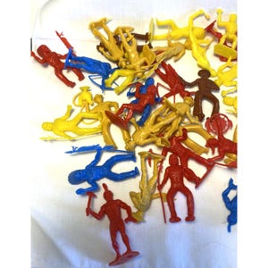Mixed Lot Vintage Marx Plastic Toy Cowboys & Indians Western Horses