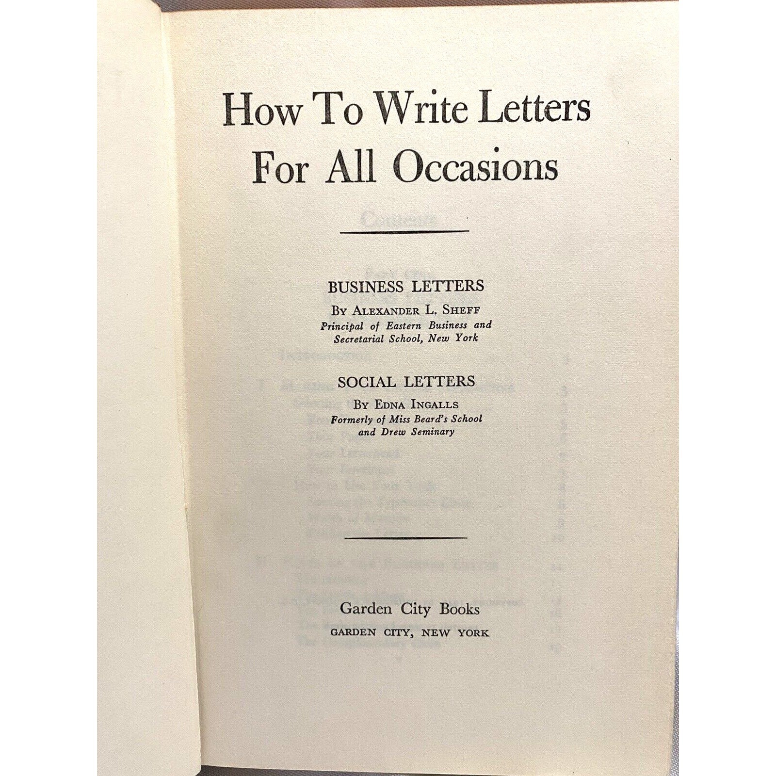 Vintage 1942 How to Write Letters for All Occasions Sheff Etsy