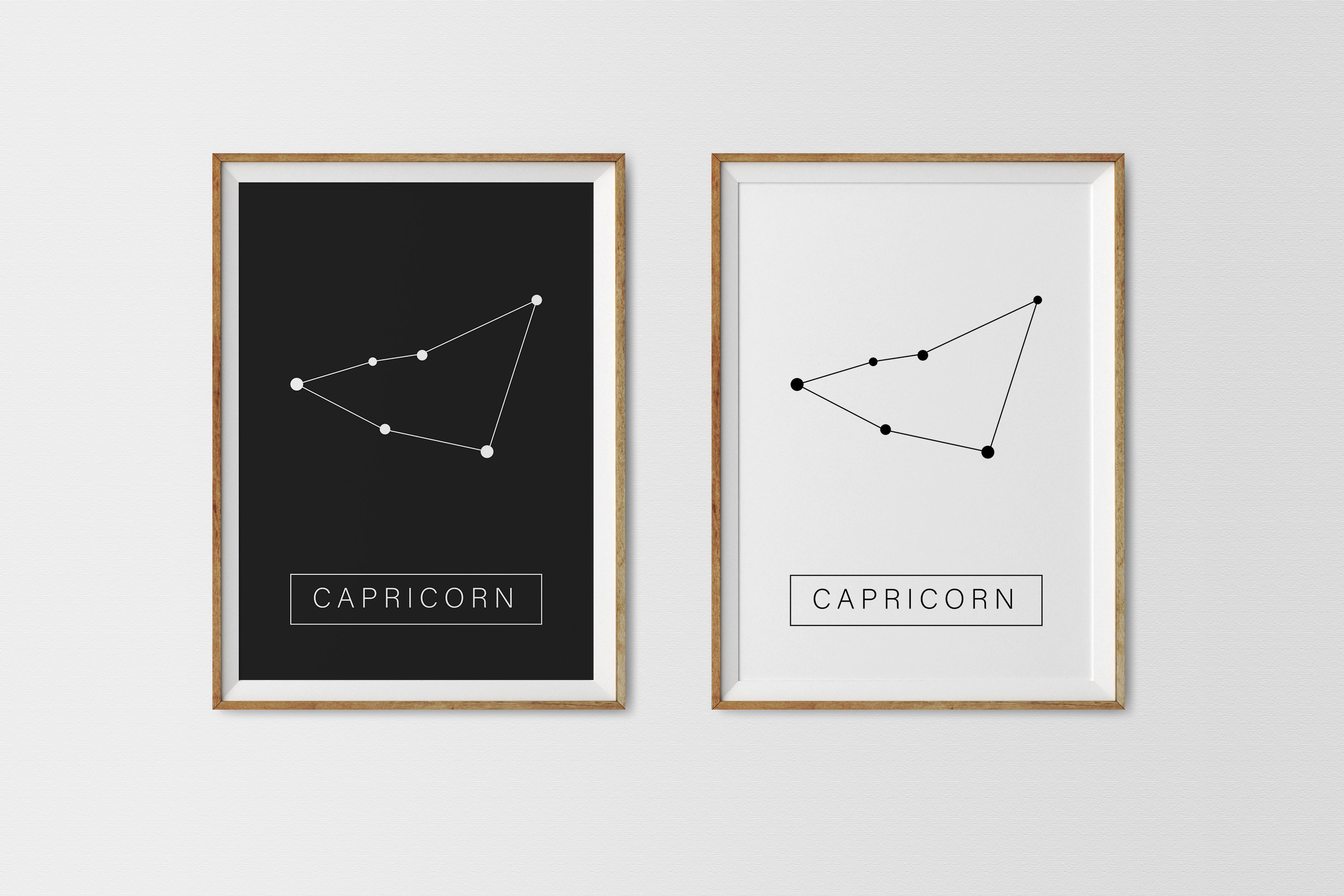 Capricorn Zodiac Sign Constellation Print Printable Zodiac | Etsy