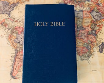 Navy Blue Travel Bible