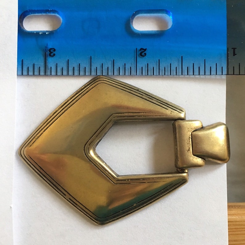 Vintage Bold Antiqued Brass Door Knocker Earrings Make a Statement ? 70/'s - Steampunk