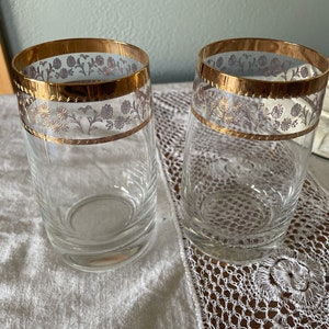 Mid Century Gold Embellished Glasses