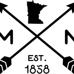 MN established 1858 vector image .eps