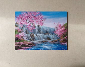 油絵 油彩  絵 絵画【Çherry blossom road】 油絵 油彩 絵 絵画【Çherry blossom road】 Beautiful Japanese