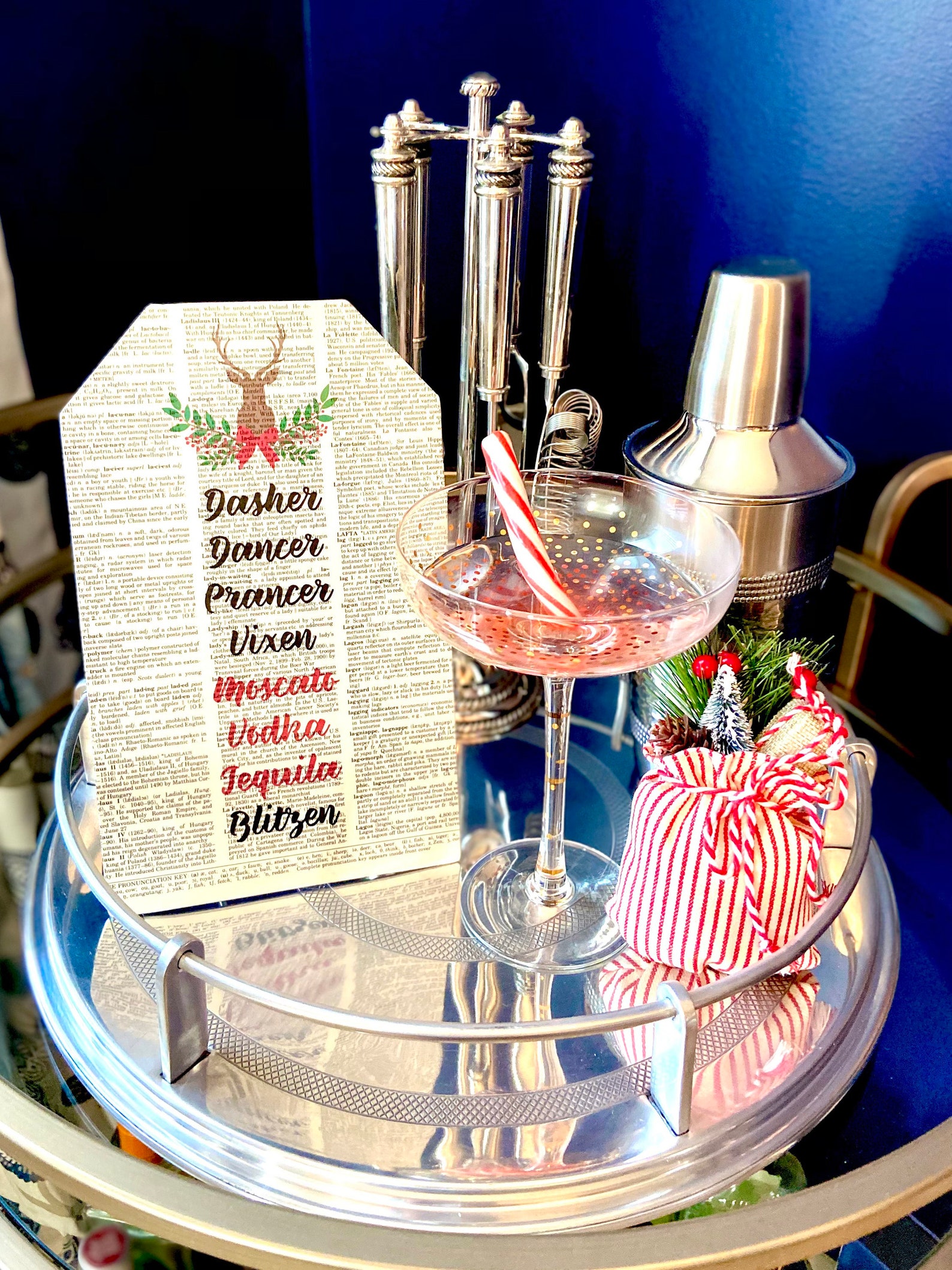 Christmas bar sign Customizable Funny sign Wine bar sign Etsy