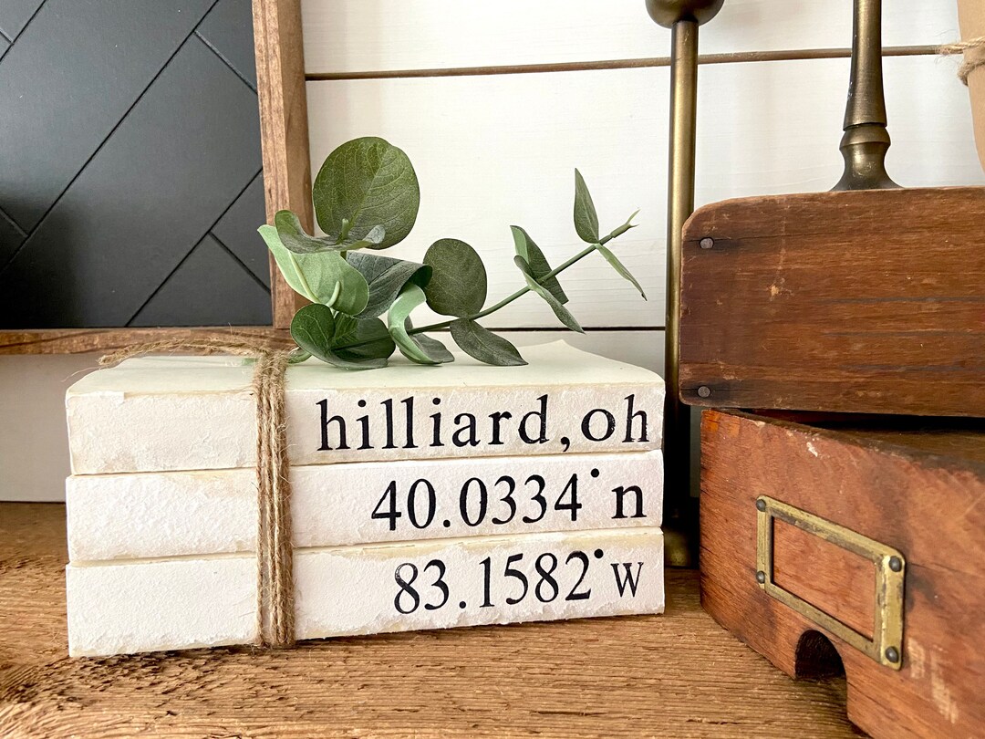 Book Stack Personalized Book Stack Deconstructed Book Stacks Etsy