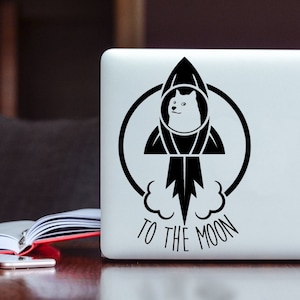 DOGE To The Moon Dogecoin Decal