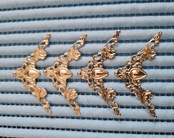 Esquinas de metal dorado para libros, Scrapbooking, protección de esquinas