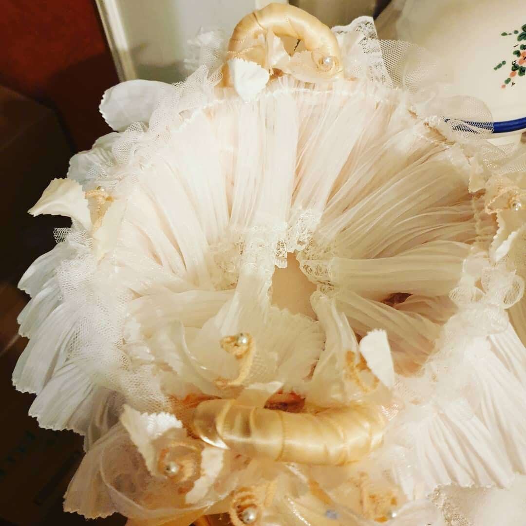 Corbeille Ovale en Dentelles Plissée