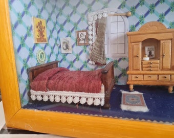 Miniature bedroom showcase