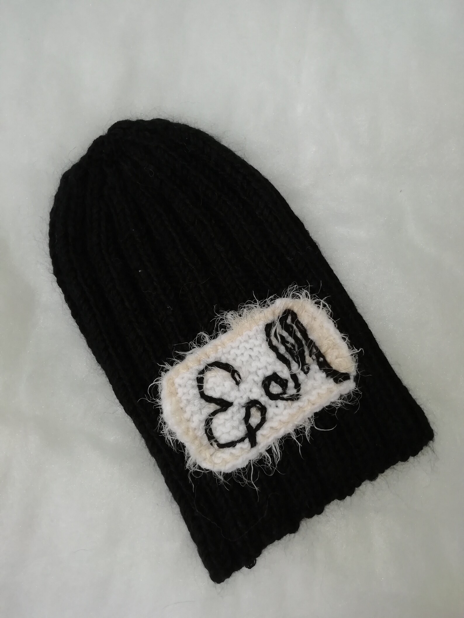 Personalized knitted hat with handcrafted lettering in merino Etsy