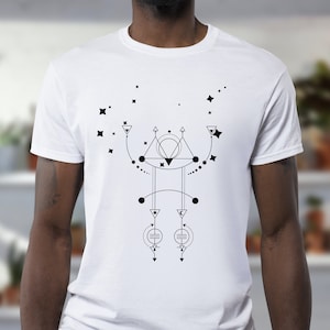 Gemini Zodiac Sign SVG: Minimalist Constellation Tattoo (Digital Download)