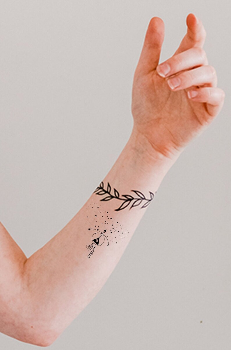 Zodiac sign clipart Sagittarius.Minimalist tattoo of the Etsy