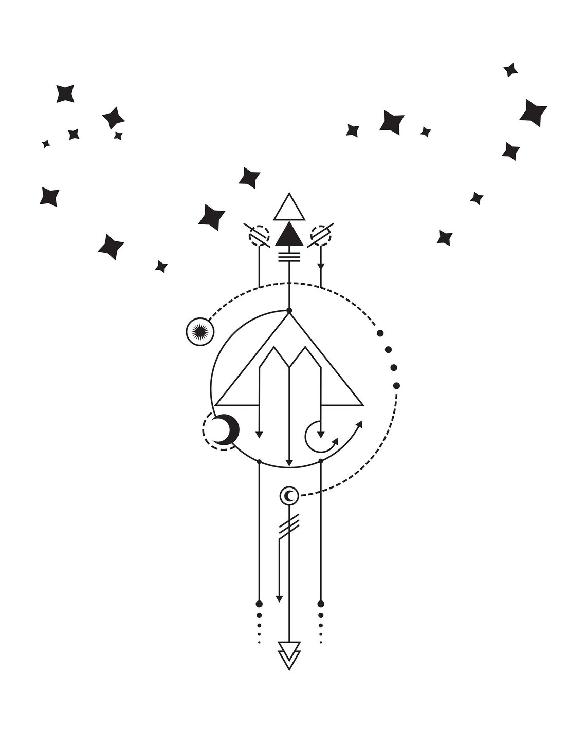 Scorpio SVGJPEG Zodiac Sign . Minimalist Tattoo. Constellation ...