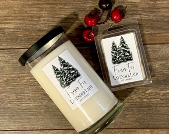 Fraser Fir 18 oz Highly Scented Soy Wax in a Sleek Status Jar. Fall Fragrance