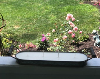 Farmhouse Candle: 4-Wick Soy Candle in Galvanized Metal Tray, Custom Fragrance