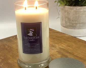 20 oz Soy Wax Candle: Elegant Status Jar, Pick Your Fragrance