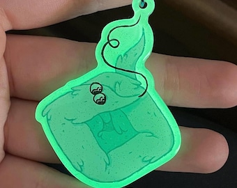 Glow-Worm On A String Acrylic Charms/Stickers