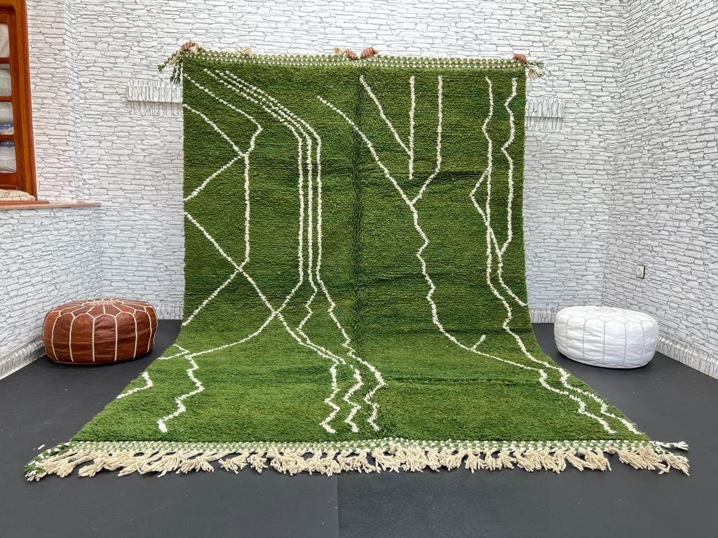 Colorful Berber Rug: Handmade Moroccan Boujad Style Rug