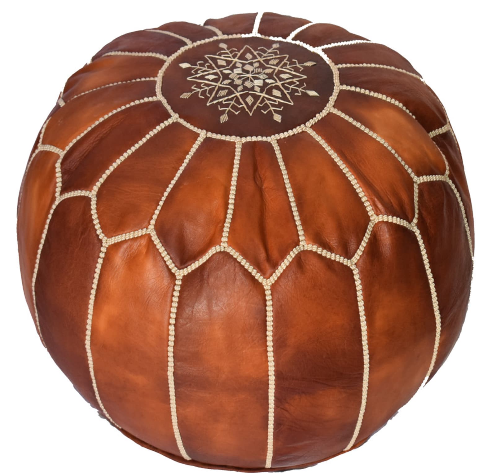 Pouf Luxury Pouf Brown Darker Leather Moroccan POUF Leather No - Etsy
