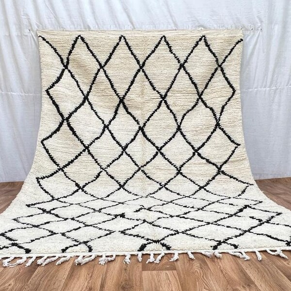 Large Moroccan Rug , Beni Ourain Colorful Rug , Checkered Rug , Custom Beni Ourain rug , Style Moroccan Rug , Custom rug