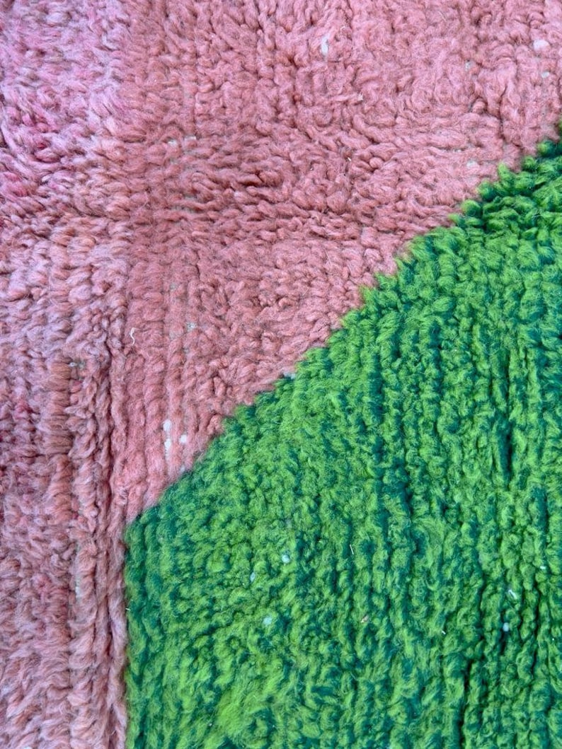 Fabulosa alfombra Boujad personalizada, alfombra marroquí auténtica, alfombra Azilal, alfombra multicolor abstracta, alfombra marroquí hecha a mano, alfombra Boho imagen 5