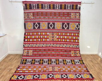 Moroccan Kilim Wool Rug – Handwoven Berber Flatweave Carpet