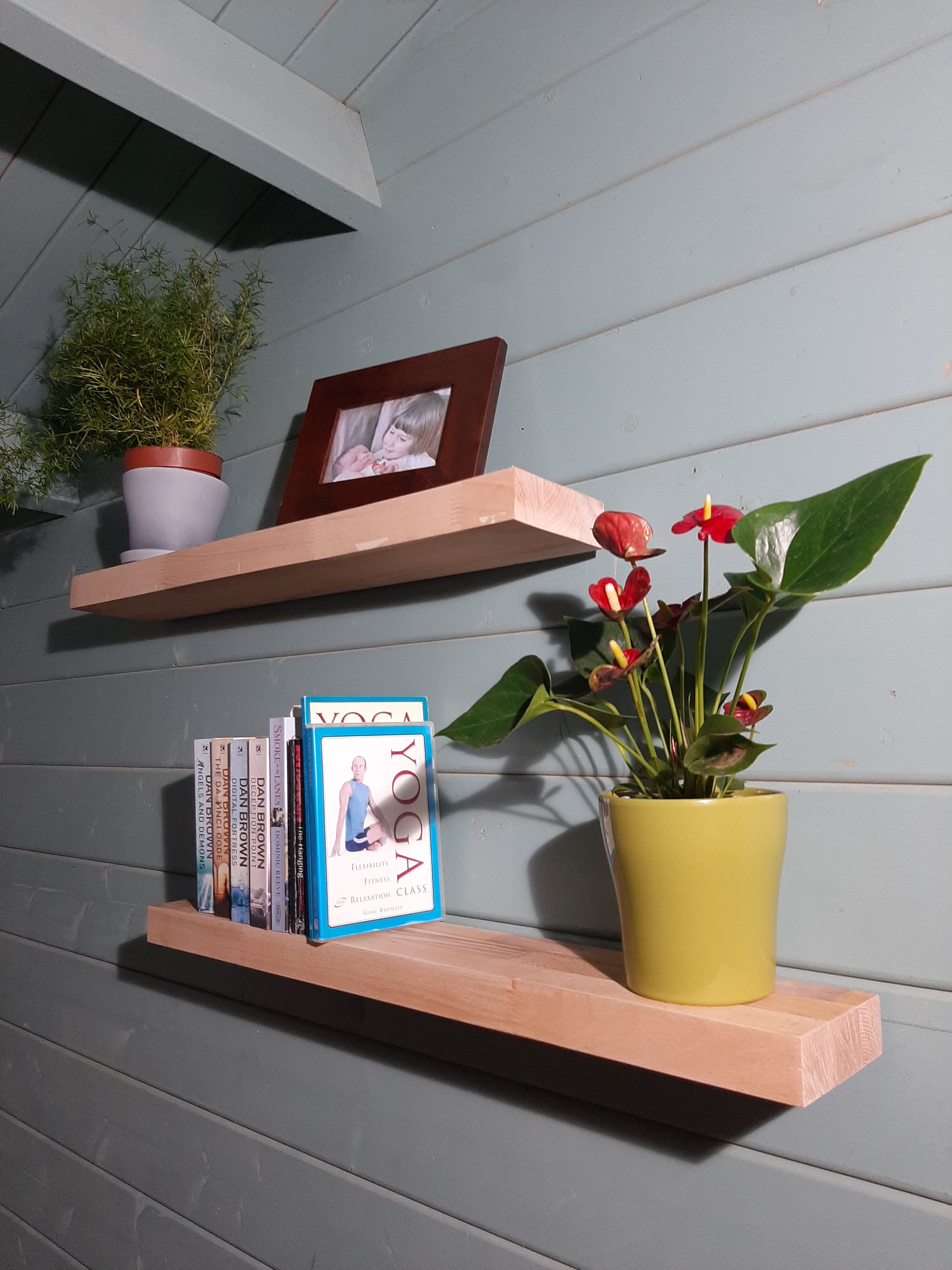 FLOATING SHELVES BEECHWOOD Chunky Thick Beech Block Shelving.. Etsy