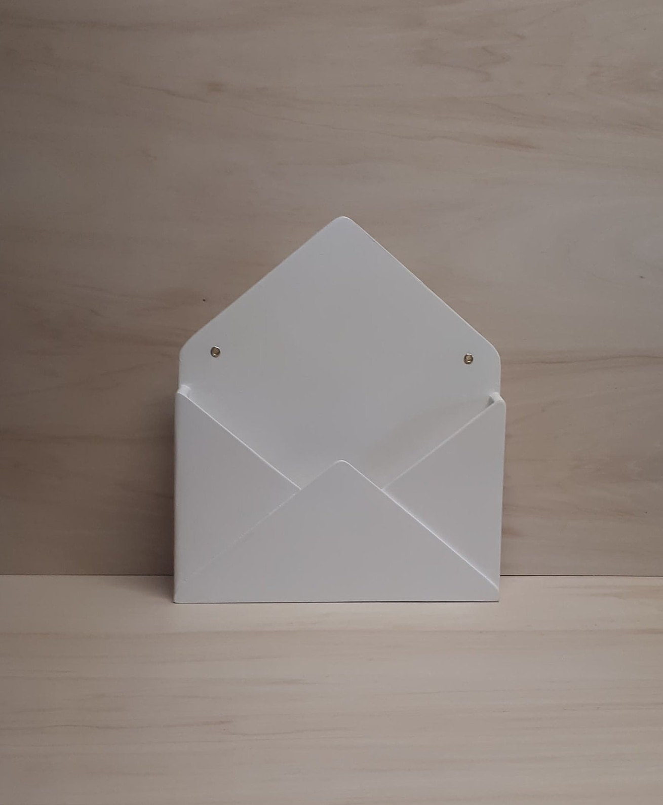 Pauline Wall Mail Rack Painted White Mail Rack Letter Wood Notices Storage