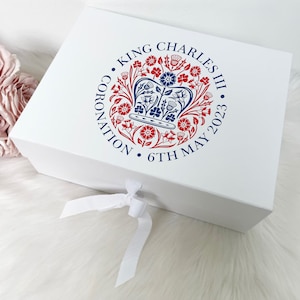 King Charles III Coronation Gift Box | Empty To Make Your Own Gifts | Luxury Customized Gift Boxes | God Save The King - The King's Emblem