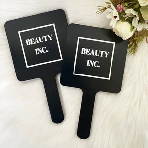 Personalisierter XL Travel Handheld Schminkspiegel Logo Portable MUA Spiegel Personalisierte Brautjungfer Geschenk Spiegel Weihnachten Valentinstag Geschenk Bild 7