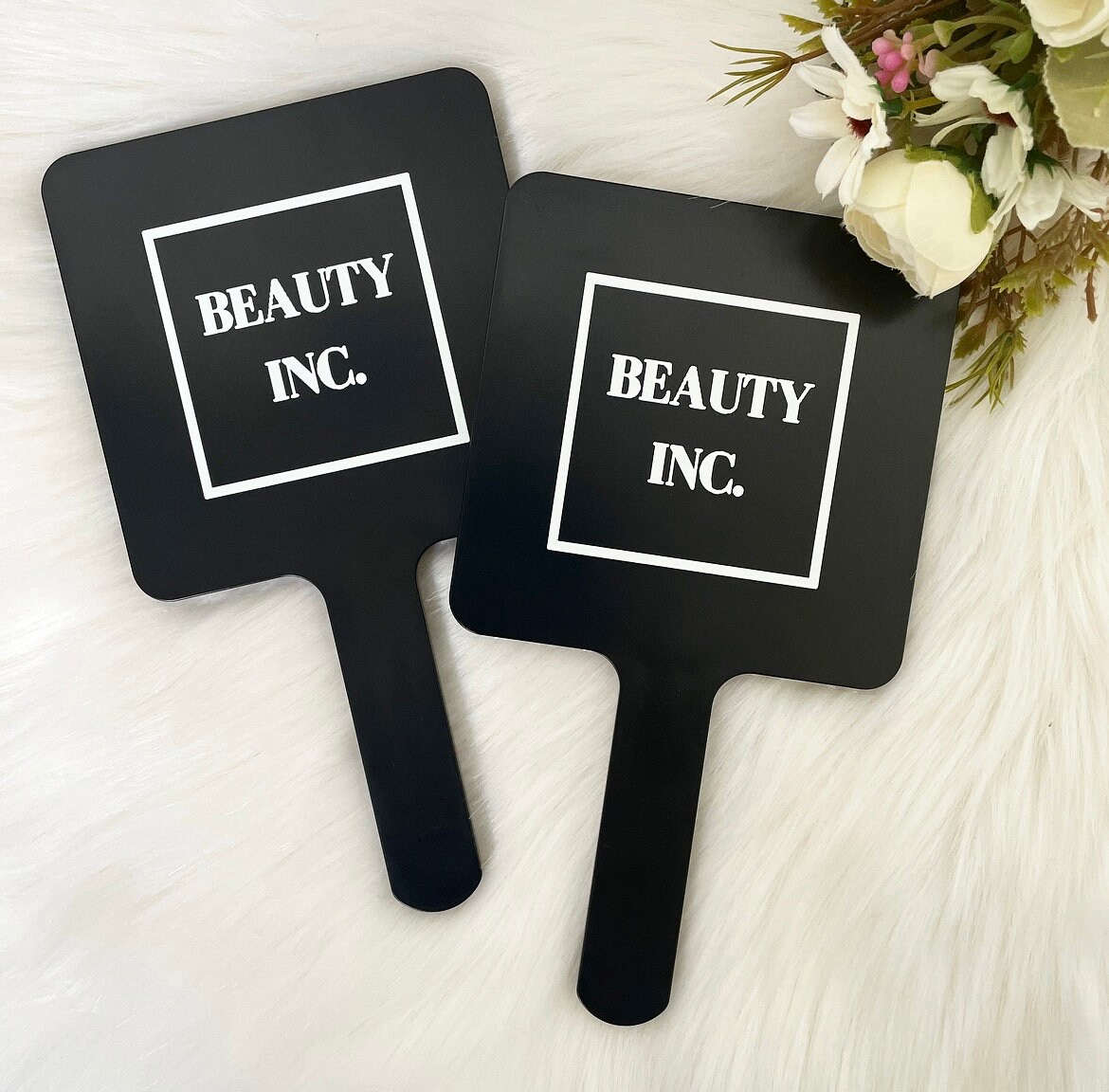Personalized XL Travel Handheld Makeup Mirror Logo Portable Etsy UK