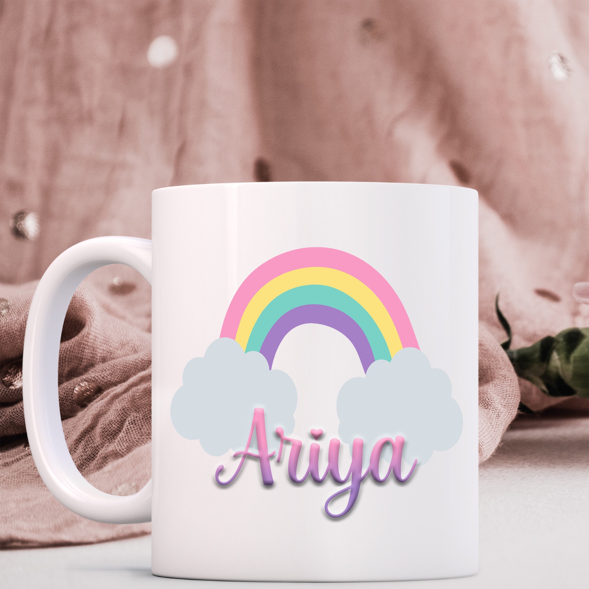 GRAVURZEILE Salvadanaio per bambini, in design arcobaleno, personalizzabile con nome, per compleanno, comunione, nascita, inizio della scuola o Natale, regalo per ragazzi e ragazze, colore blu