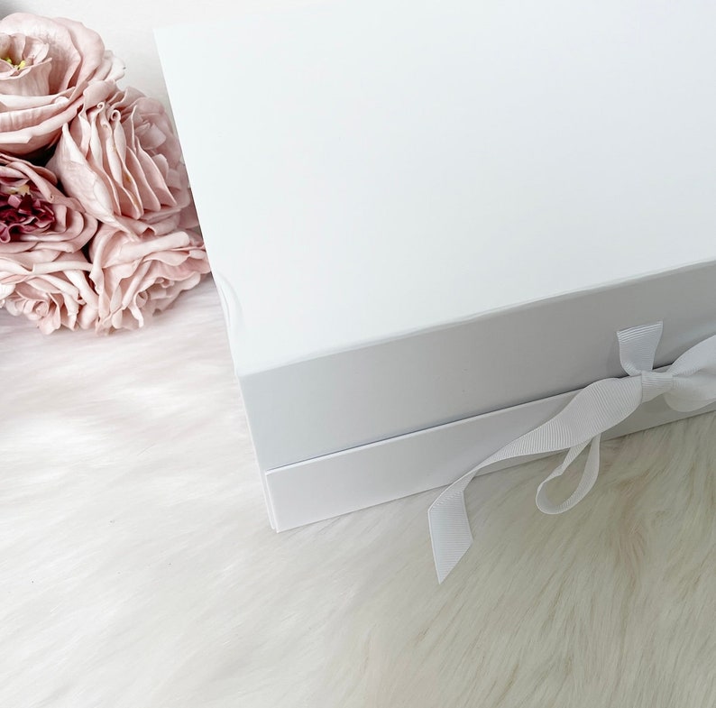 Imperfections Large Gift Box With Lid and Ribbon Empty to Etsy