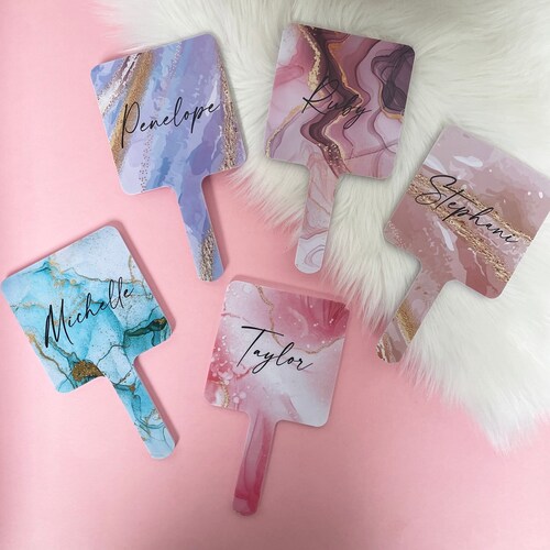 Personalised Large Handheld Makeup Mirror Christmas Portable Etsy