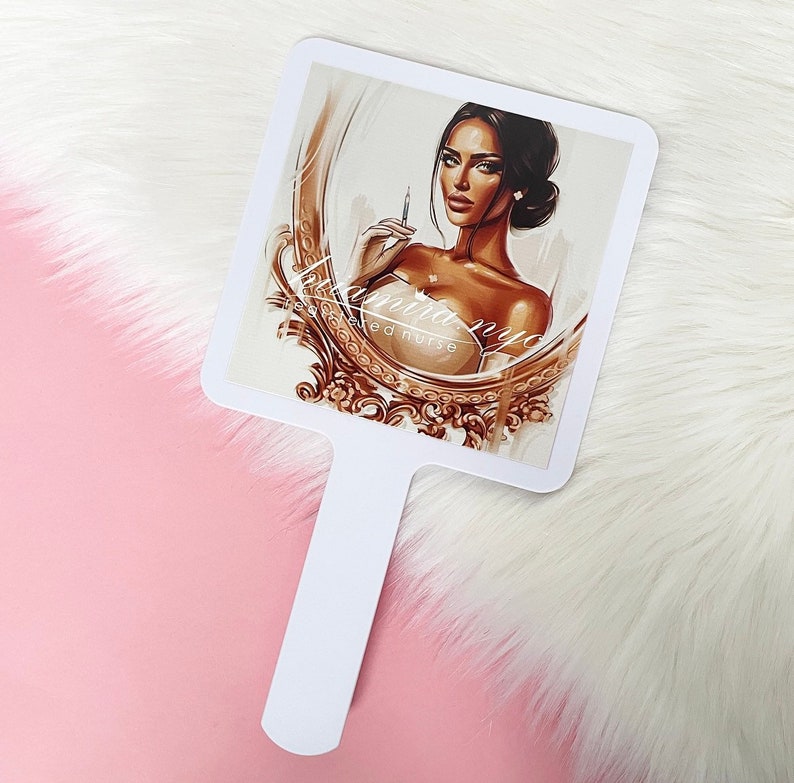 Personalised Large Handheld Makeup Mirror Christmas Portable Etsy