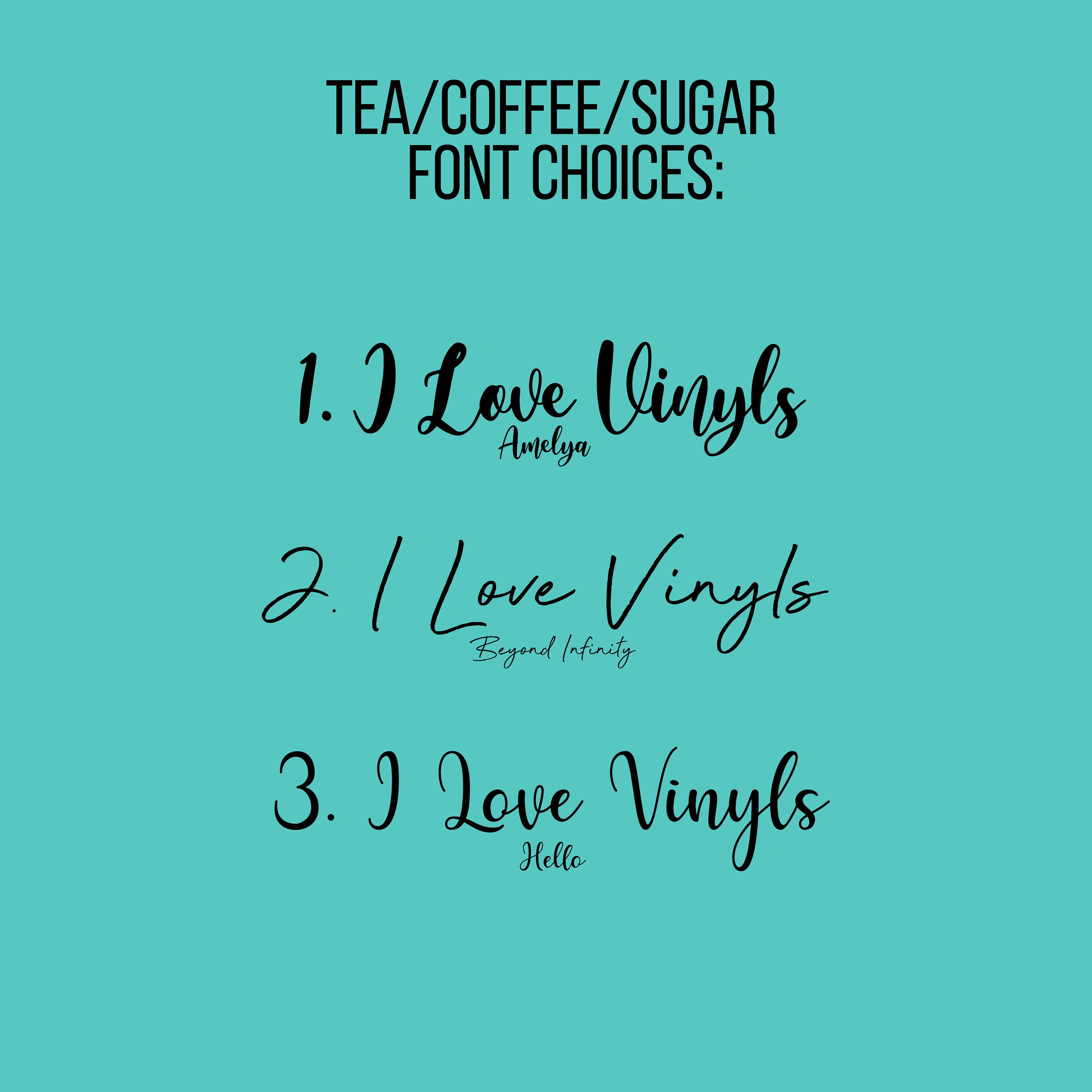 Custom Vinyl Labels Tea Coffee Sugar Personalised Decals Etsy UK