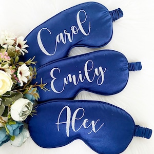 Personalised Sleep Eye Masks - Add Any Name/Text | Silk Satin Eyemask, Bridal Gift | Christmas, Mothers Day, Valentines, Bridesmaid