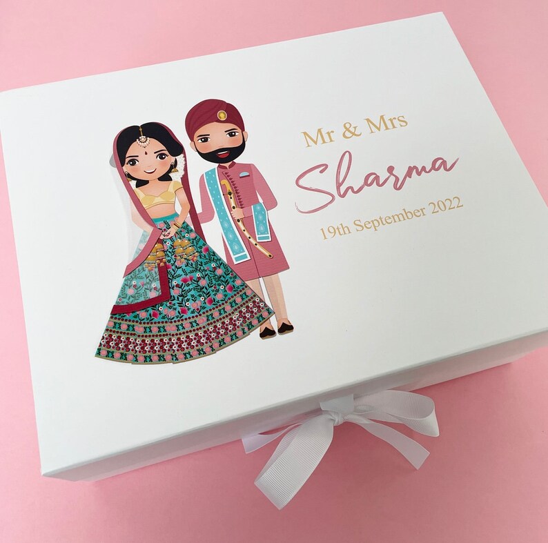Indian Wedding Mr & Mrs Gift Box Bridal Married Boxes With Etsy