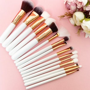 Professionelle Make-up Pinsel | Umweltfreundlich, vegan und ohne Tierversuche | Concealer Foundation Powder Lidschatten Pinsel | 8/19/10/12/15 Stück Sets