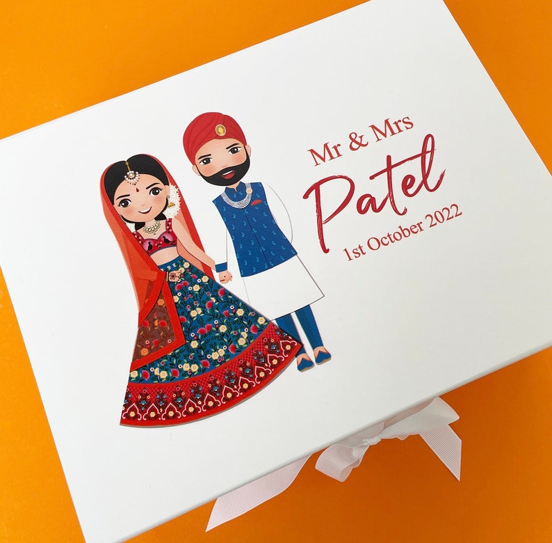 Indian Wedding Mr & Mrs Gift Box Bridal Married Boxes With Etsy
