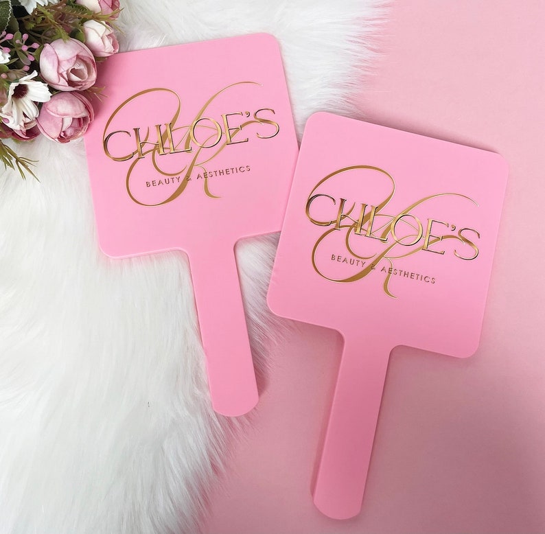 Personalised Large Handheld Makeup Mirror Christmas Portable Etsy