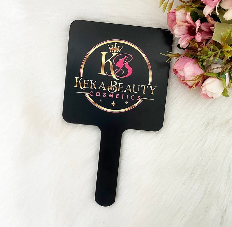 Personalised Large Handheld Makeup Mirror Christmas Portable Etsy