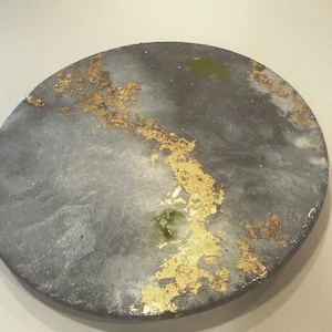 31”Tempered Glass Lazy Susan Turntable Resin Art