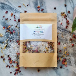 Herbal Bath Salts | Natural Epsom Salt | Himalayan Salt | Natural Bath Salts | Natural Skincare | Spa | Bath Gift